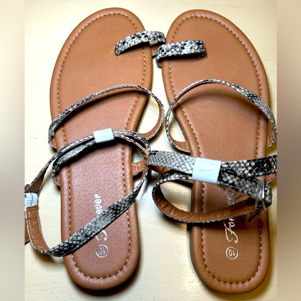 Snake print sandals